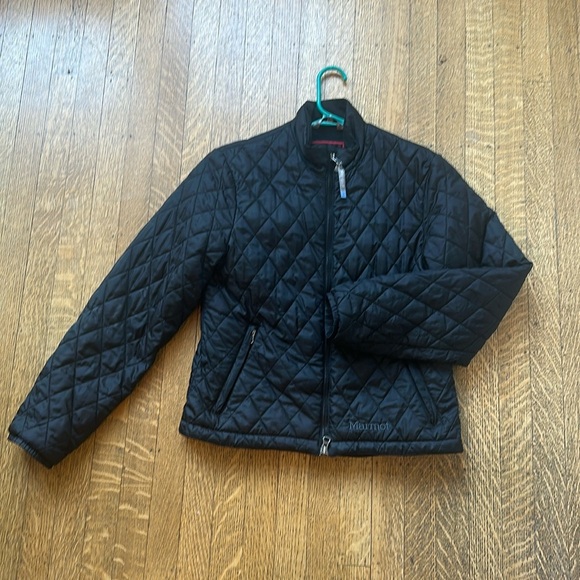 Women’s Marmot primaloft quilted jacket black size small - Picture 1 of 14